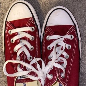 Converse maroon shoes